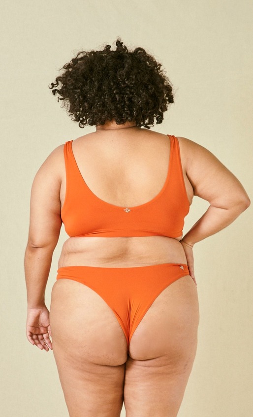 biquini Pera Ocre_plus_size_laranja_bojo_sustentação_esportivo_pitaia