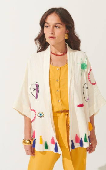 Kimono Coração Azul 2