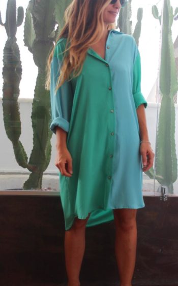 chemise duo seda azul
